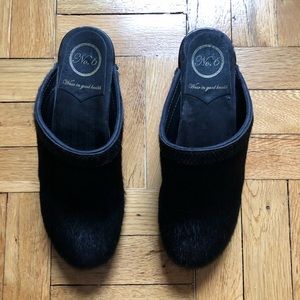 No.6 clogs in black pony hair & black base, size 40 (9), EUC